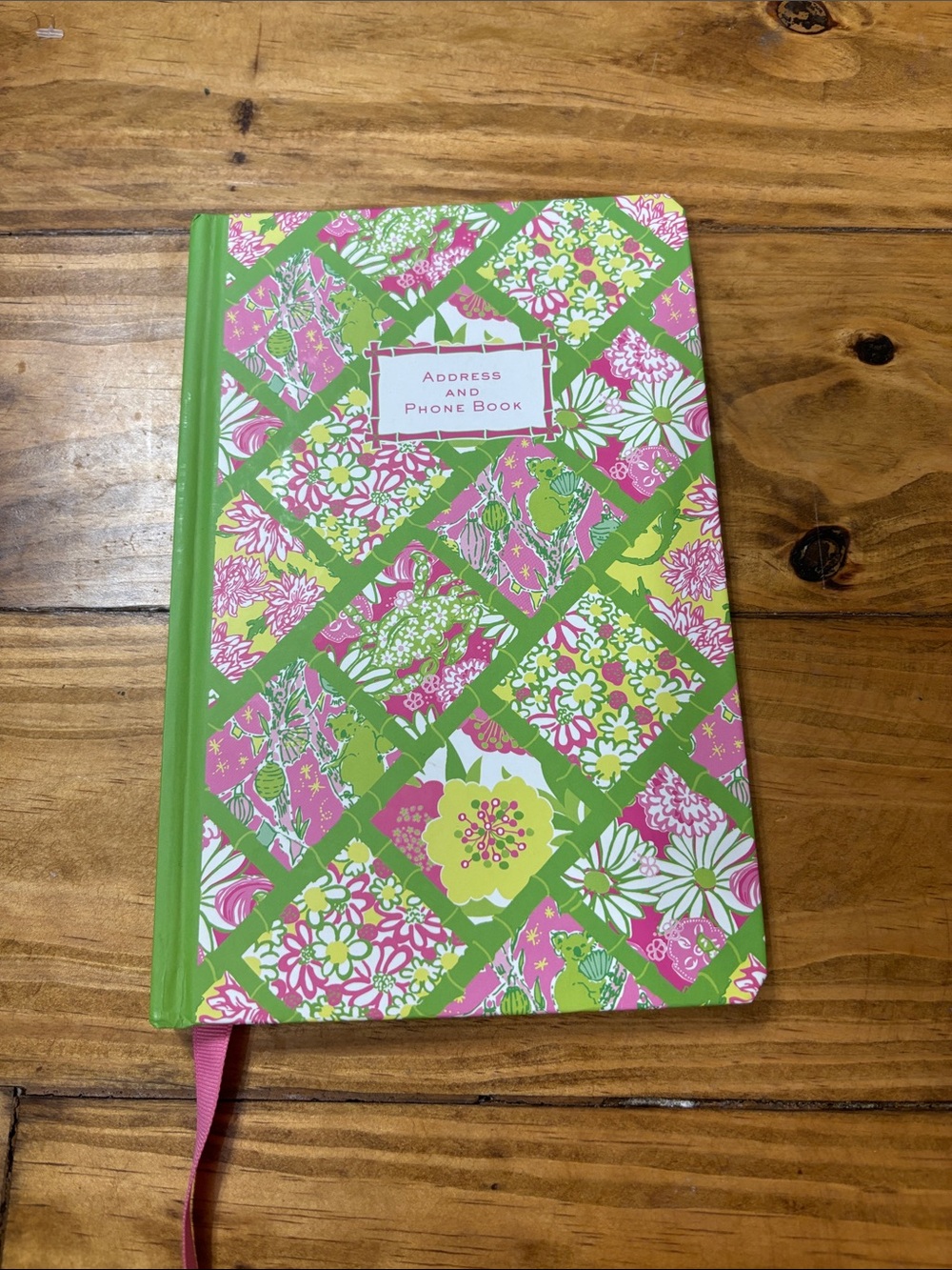 Lilly Pulitzer Pink & Green Address and Phone Book Unused